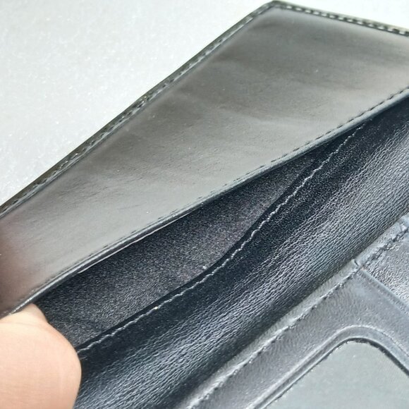 Coach Black Signature Canvas & Leather Tab Snap Wallet F10709 VGUC - Picture 13 of 15